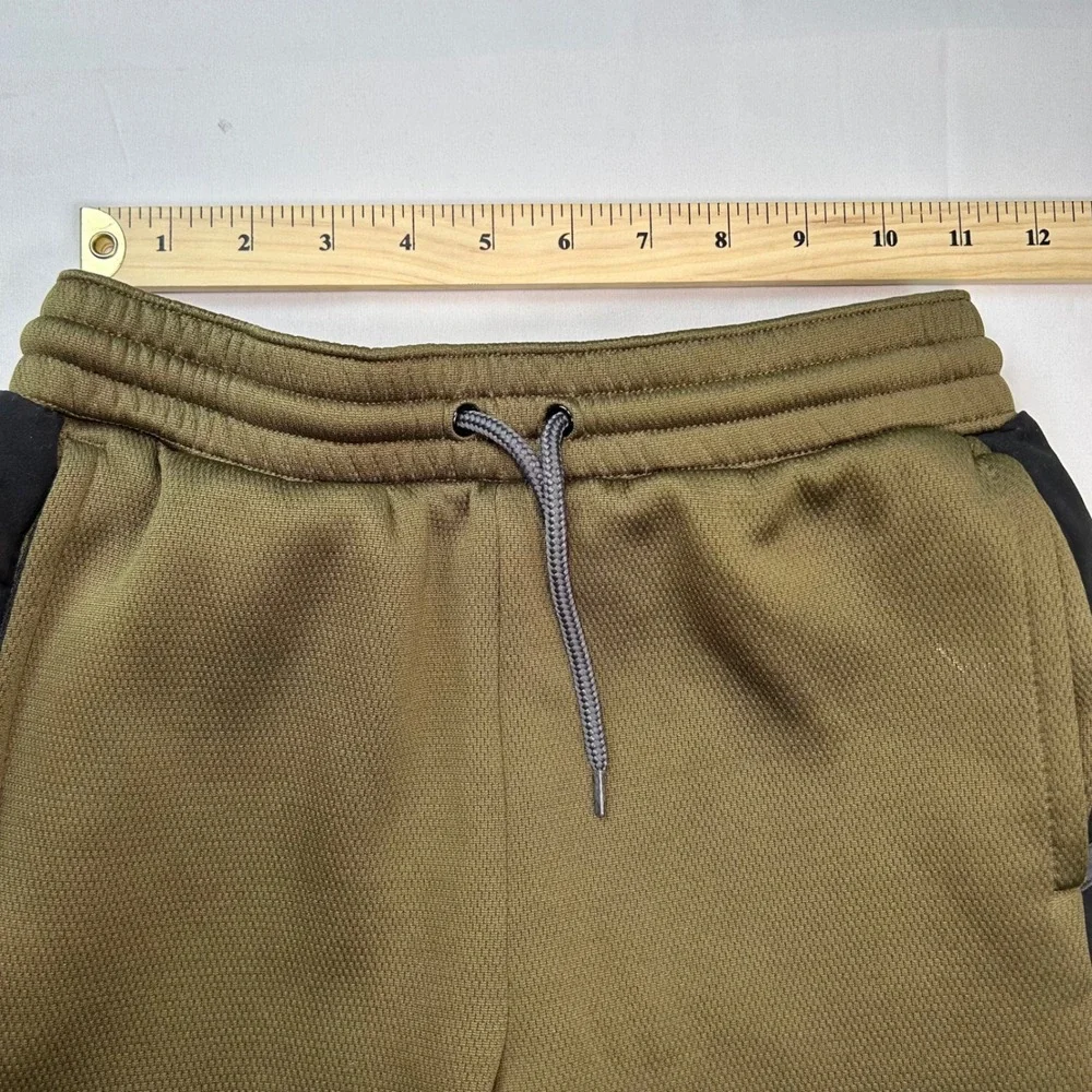 Old Navy Techie Fleece Go-Dry Joggers Olive Green Black Kids‎ Size L 10-12